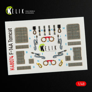 KELIK K48074 F-14A TOMCAT INTERIOR 3D DECALS FOR ITALERI KIT 1/48 – Bild 3