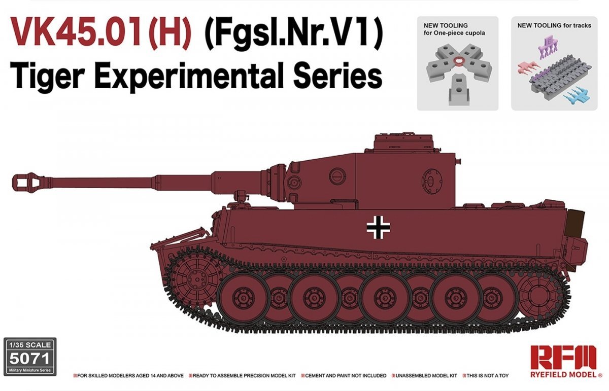 Modèle Rye Field 5071 VK45.01(H) (Fgsl.Nr.V1) Série expérimentale Tiger 1/35