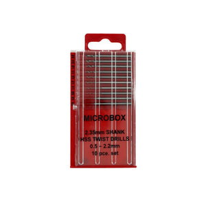Modelcraft PDR4005 10 Pce Microbox Drill Set (0.5 - 2.2mm)