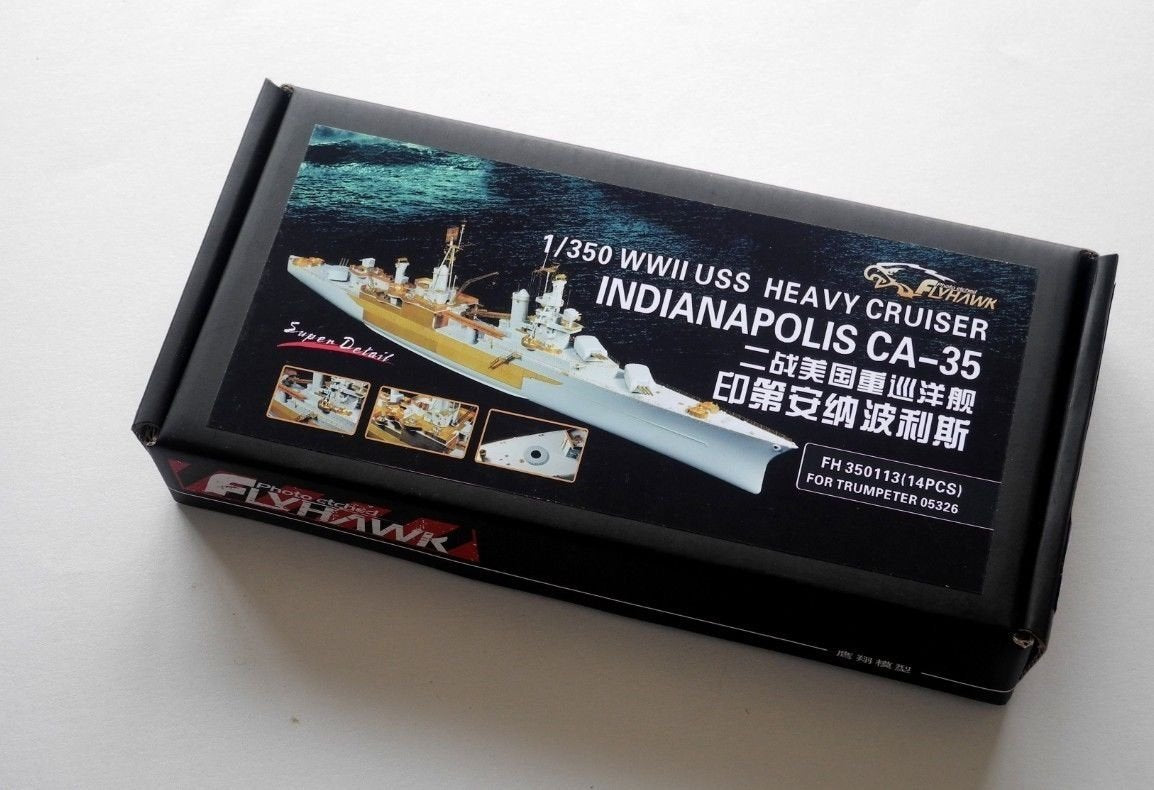Flyhawk FH350113 Pièces de super détail pour le croiseur lourd USS Indianapolis CA-35 de la Seconde Guerre mondiale (pour Trumpeter 05326) 1/350