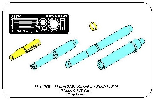 Aber 35L-276 Lufa kalibru 85mm 2A62 do radzieckiego ppanc działa 2S14 Zhalo-S 1/35 – imagen 3