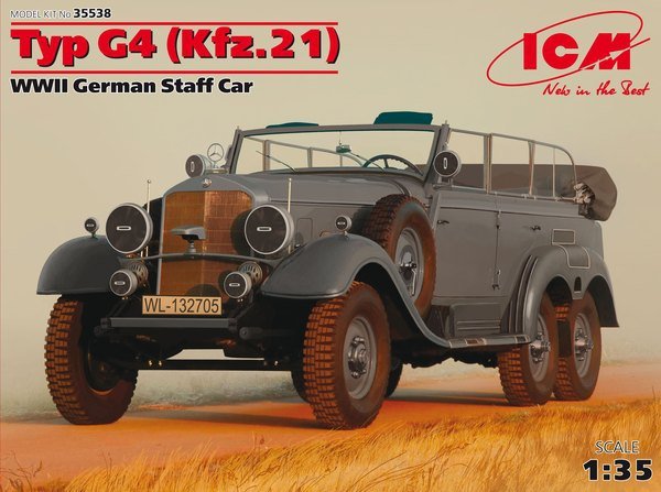 ICM 35538 Typ G4 (Kfz.21) WWII German Staff Car 1/35