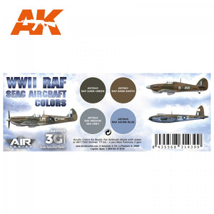 AK Interactive AK11727 WWII RAF SEAC AIRCRAFT COLORS 4x17 ml – immagine 2