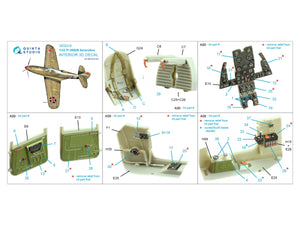 Quinta Studio QD32216 P-39Q/N Airacobra 3D-Printed coloured Interior on decal paper (KittyHawk) 1/32 – Bild 2