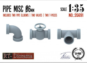 RT-Diorama 35691 Pipe Misc. 6mm 1/35 – imagen 2