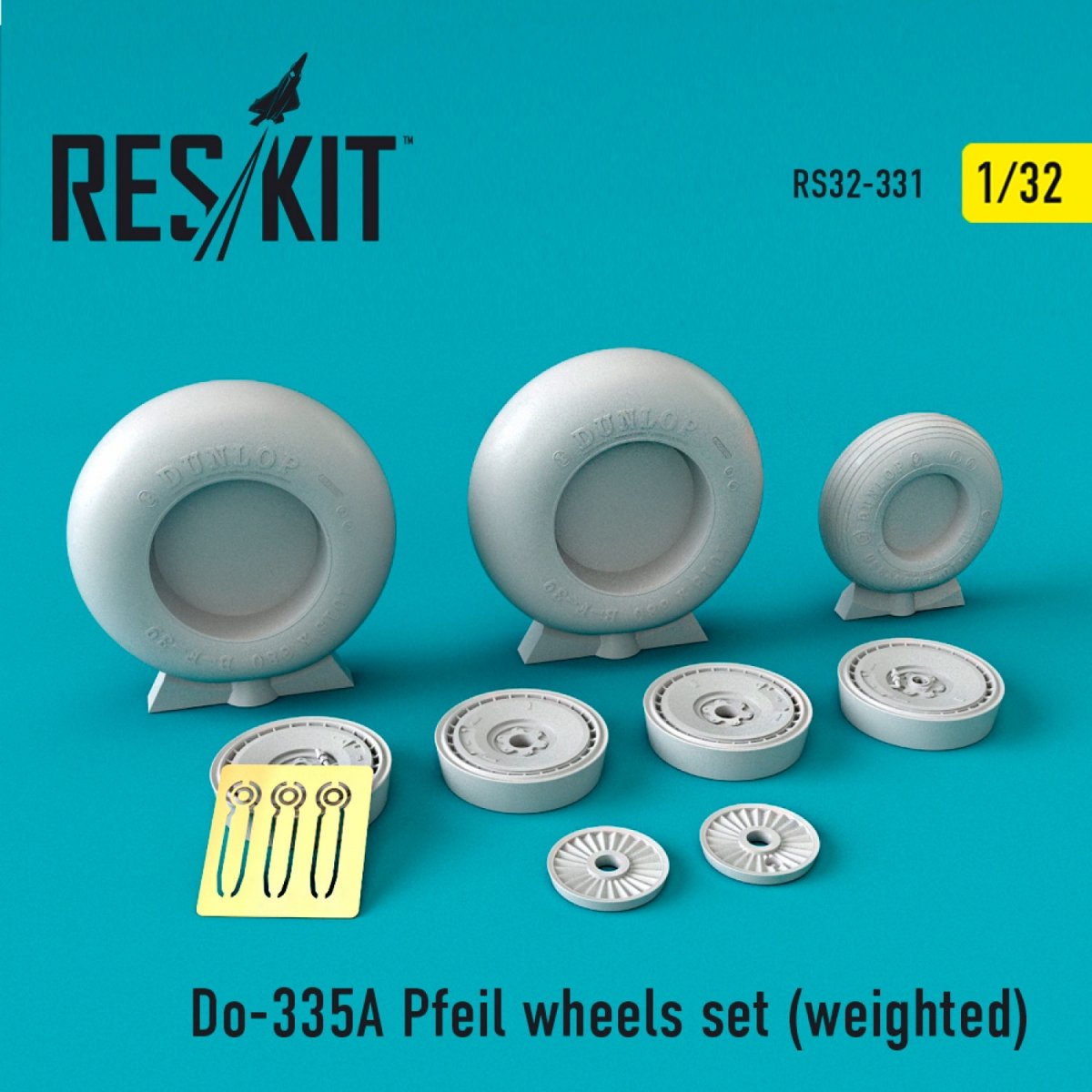 RESKIT RS32-0331 DO-335А "PFEIL" WHEELS SET (WEIGHTED) 1/32