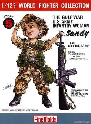 FineMolds FT5 Femme d&amp;#39;infanterie américaine de la guerre du Golfe et M16A2 1/12