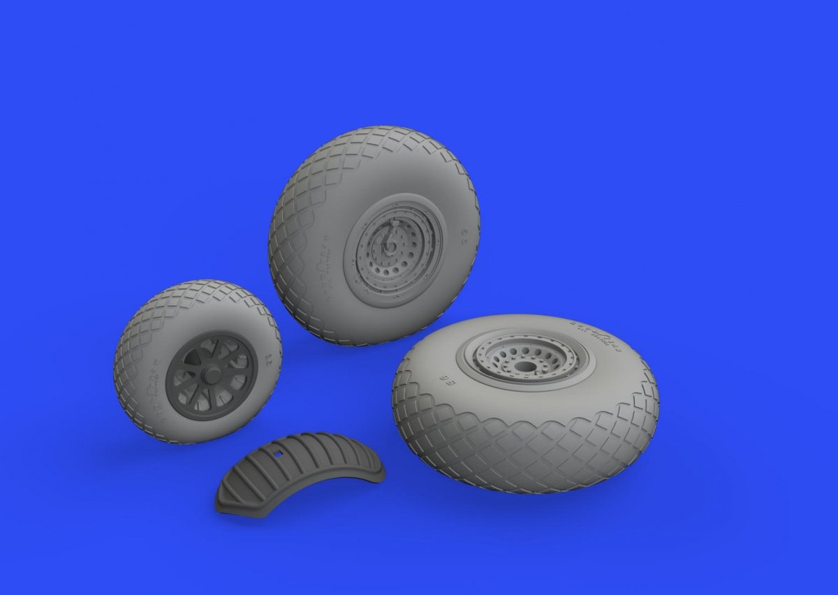 Eduard 632149 B-24 wheels (9spoke front wheel) 1/32 HOBBY BOSS – Bild 2