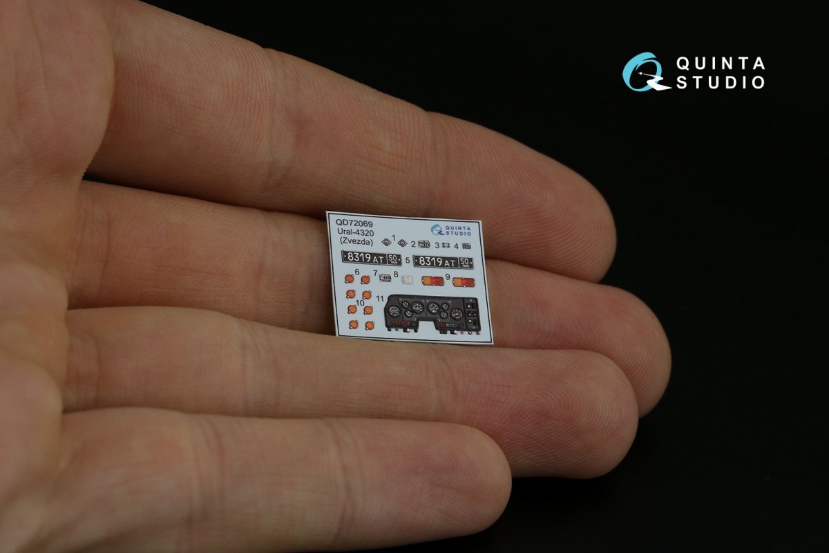 Quinta Studio QD72069 Ural-4320 3D-Printed &amp;amp; coloured Interior on decal paper (Zvezda) 1/72 – Bild 5