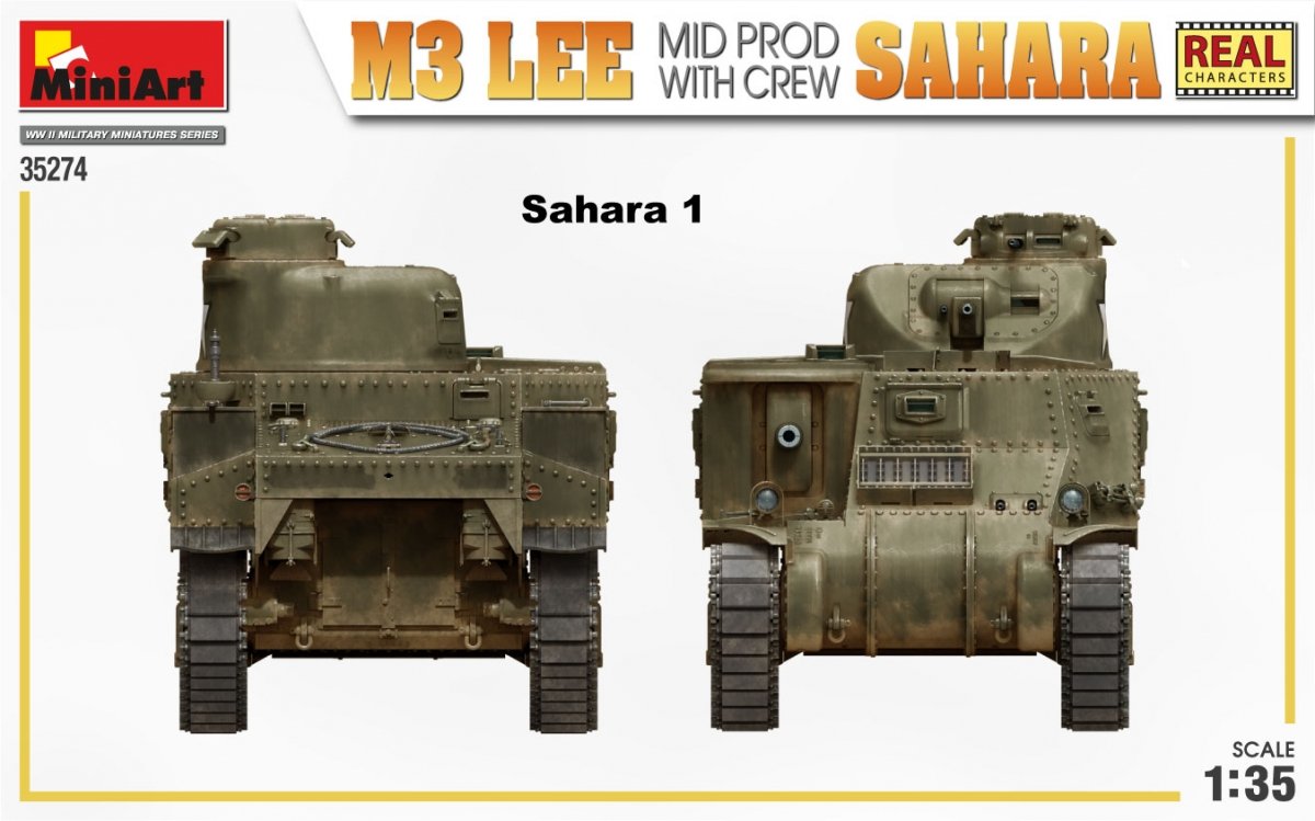 MiniArt 35274 M3 LEE MID PROD. SAHARA w/CREW 1/35 – zdjęcie 4