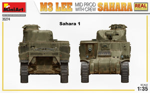 MiniArt 35274 M3 LEE MID PROD. SAHARA w/CREW 1/35 – zdjęcie 4