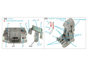 Quinta Studio QD48440 F-35B 3D-Printed &amp;amp; coloured Interior on decal paper (Tamiya) 1/48 – immagine 2