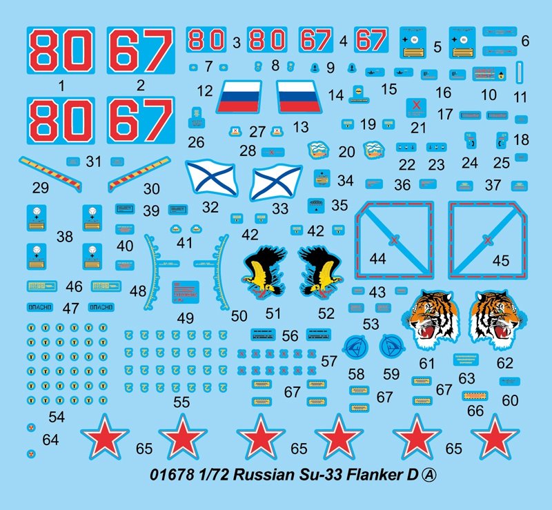 Trumpeter 01678 Russian Su-33 Flanker D 1/72 – immagine 7
