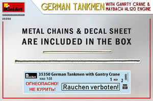 MiniArt 35350 GERMAN TANKMEN WITH GANTRY CRANE &amp; MAYBACH HL 120 ENGINE 1/35
