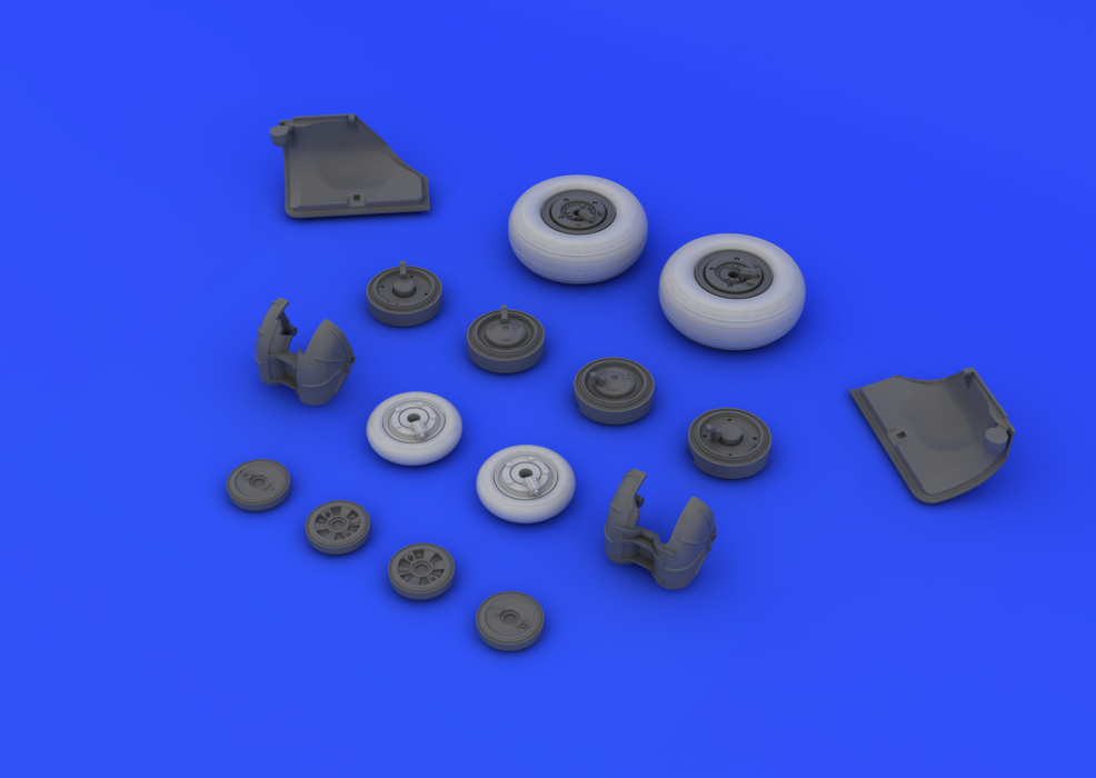 Eduard 648089 MiG-23 M/ MF wheels 1/48 (TRUMPETER) – immagine 2
