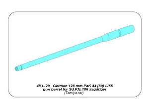 Aber 48L-29 128mm PaK 44 L/55 gun barrel for Sd.Kfz.186 Jagdtiger 1/48 – image 3