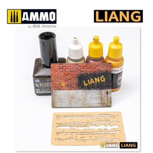 Liang 0009 Chipping Effects Airbrush Stencils – Bild 2