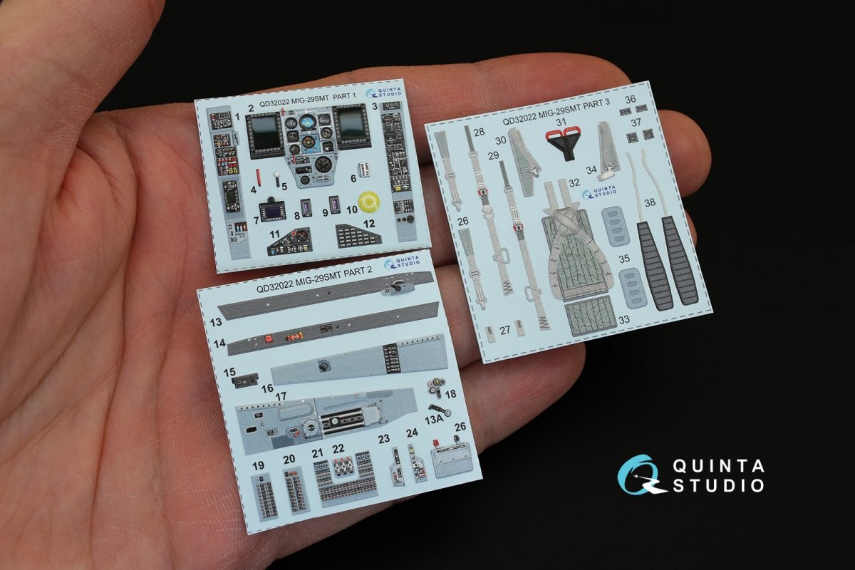 Quinta Studio QD32022 MiG-29SMT 3D-Printed &amp;amp; coloured Interior on decal paper (for Trumpeter kit) 1/32 – Bild 3