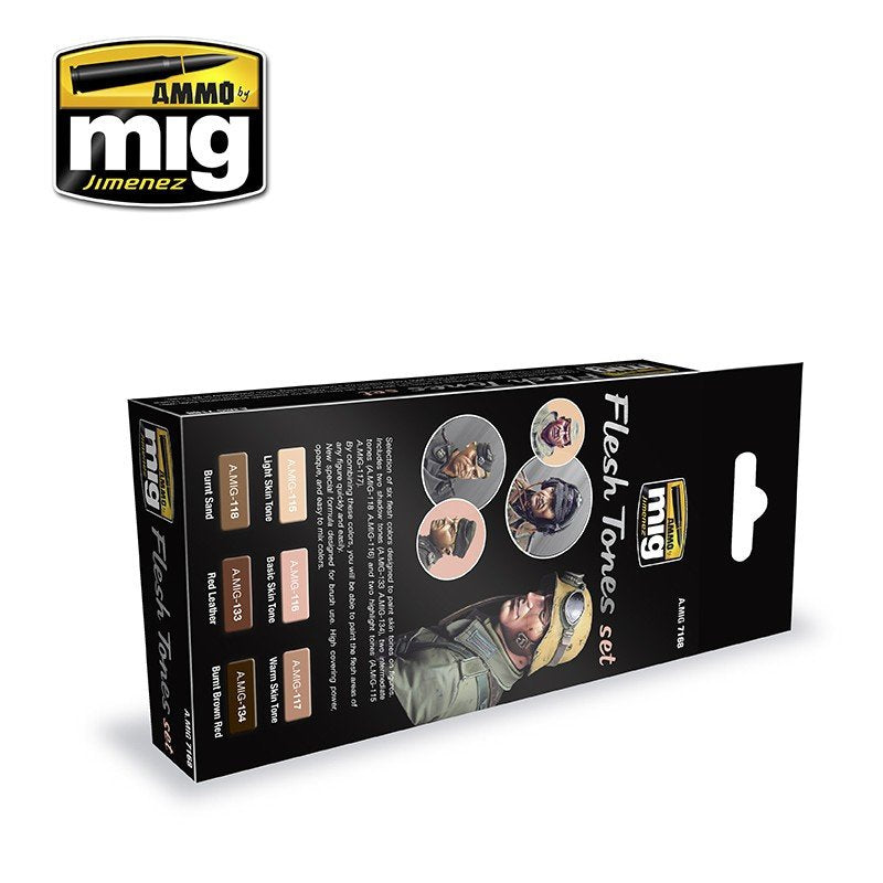 AMMO Mig 7168 ENSEMBLE DE TONS DE CHAIR 6x17ml. – image 2