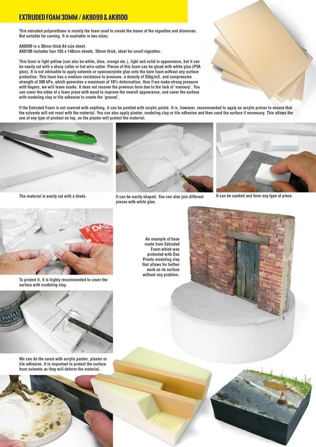 AK Interactive AK8100 EXTRUDED FOAM 30MM SIZE A4 ALREADY CUT (pianka do budowy) – immagine 4