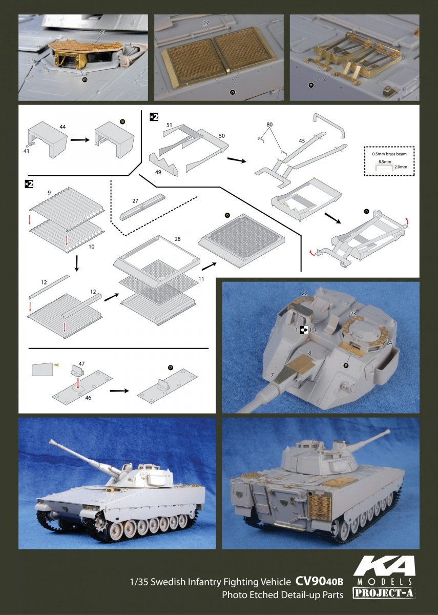 MK1 Design MM-35006 CV9040D PIÈCE DE DÉTAIL GRAVÉE 1/35 – image 4