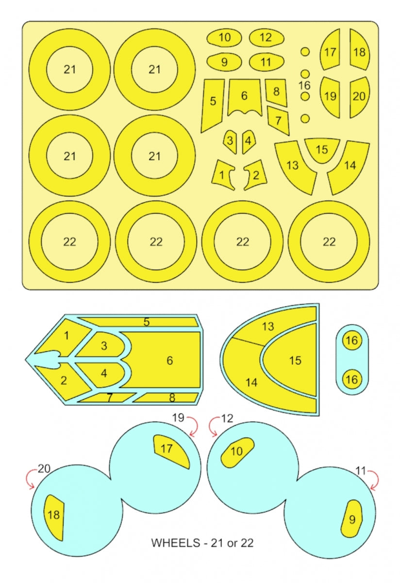 Omask 54071 I-16 type 5 mask (for Zvezda) 1/48 – immagine 2