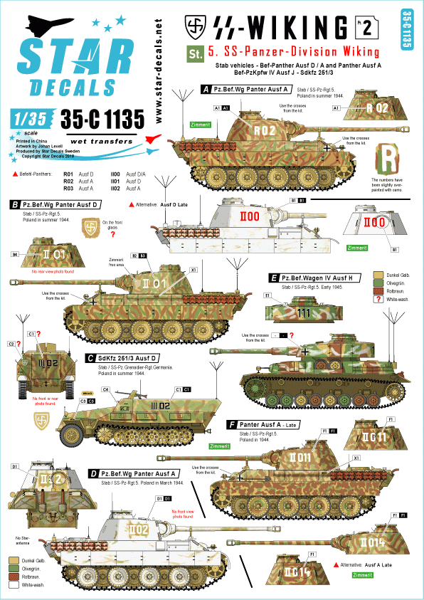 Star Decals 35-C1135 SS-Viking #2 1/35
