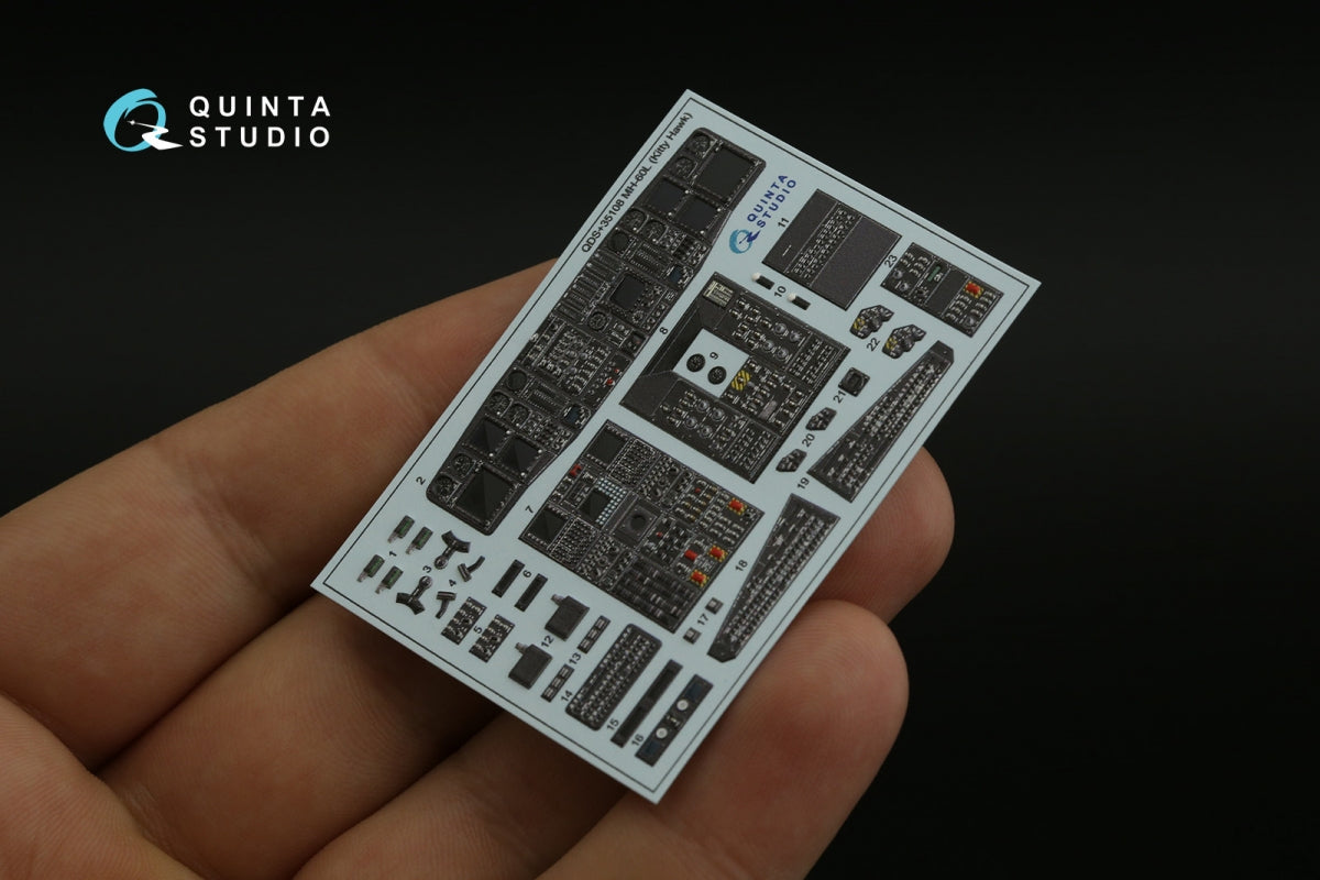 Quinta Studio QD+35108 MH-60L 3D-Printed &amp;amp; coloured Interior on decal paper (Kitty Hawk) (with 3D-printed resin parts) 1/35 – Bild 3
