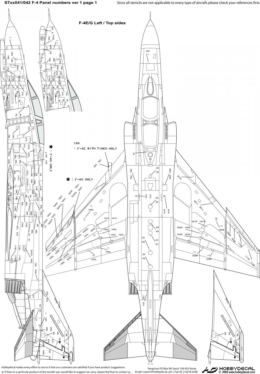 HobbyDecal ST32041V1 F-4 Panel numbers Black stencil font ver 1 1/32 – Bild 2