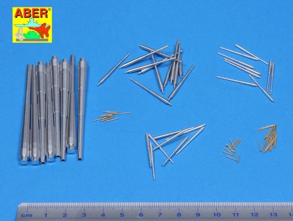 Aber 200L-04 Set of barrels for Bismarck 380mm x 8, 150mm x 12, 105mm x 16 37mm x 16, 20mm x 22 1/200 – imagen 2