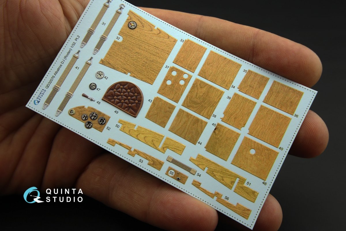 Quinta Studio QD32076 Albatros D.I 3D-Printed &amp;amp; coloured Interior on decal paper (for Roden kit) 1/32 – immagine 3