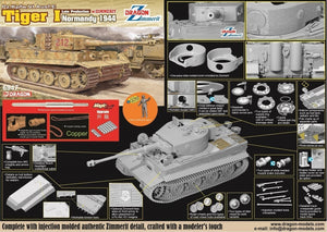 Dragon 6947 Pz.Kpfw.VI Ausf.E Tiger I Late Production w/Zimmerit (Normandy 1944) + Tiger Ace 1/35 – zdjęcie 2