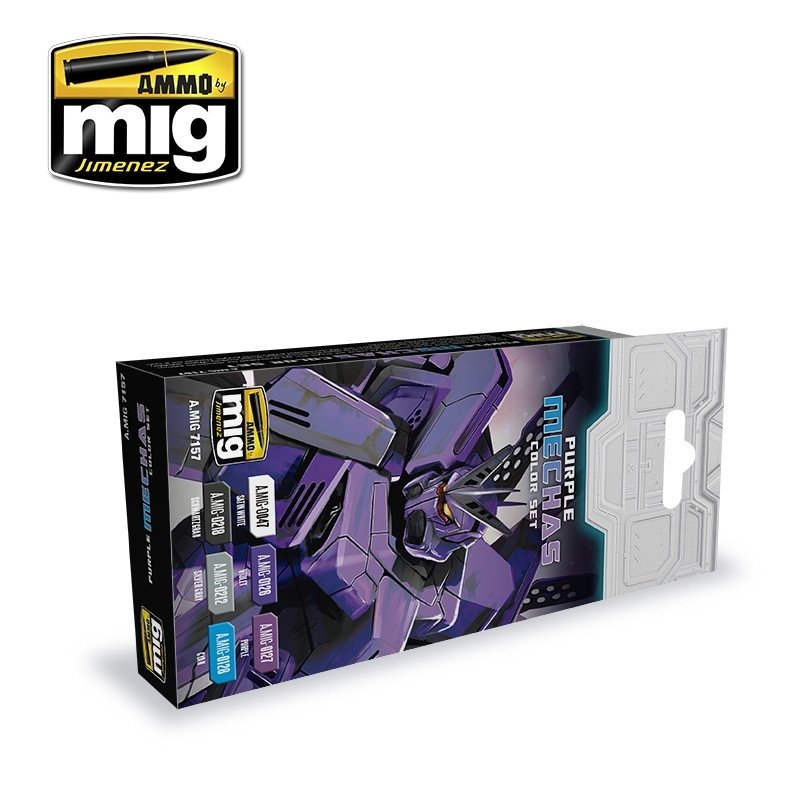AMMO of Mig Jimenez 7157 PURPLE MECHAS COLOR SET 6x17ml – Bild 2