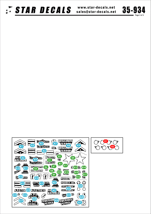 Star Decals 35-934 US 44th TANK BATTALION 1/35 – Bild 2