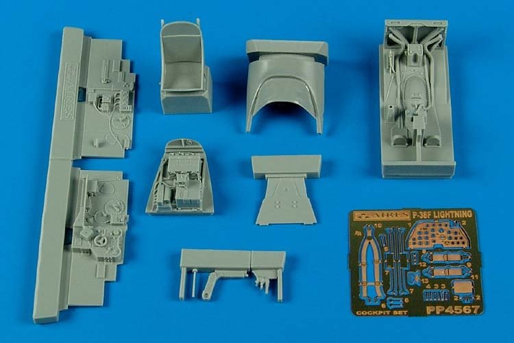 Aires 4567 P-38F Lightning cockpit set 1/48 Academy