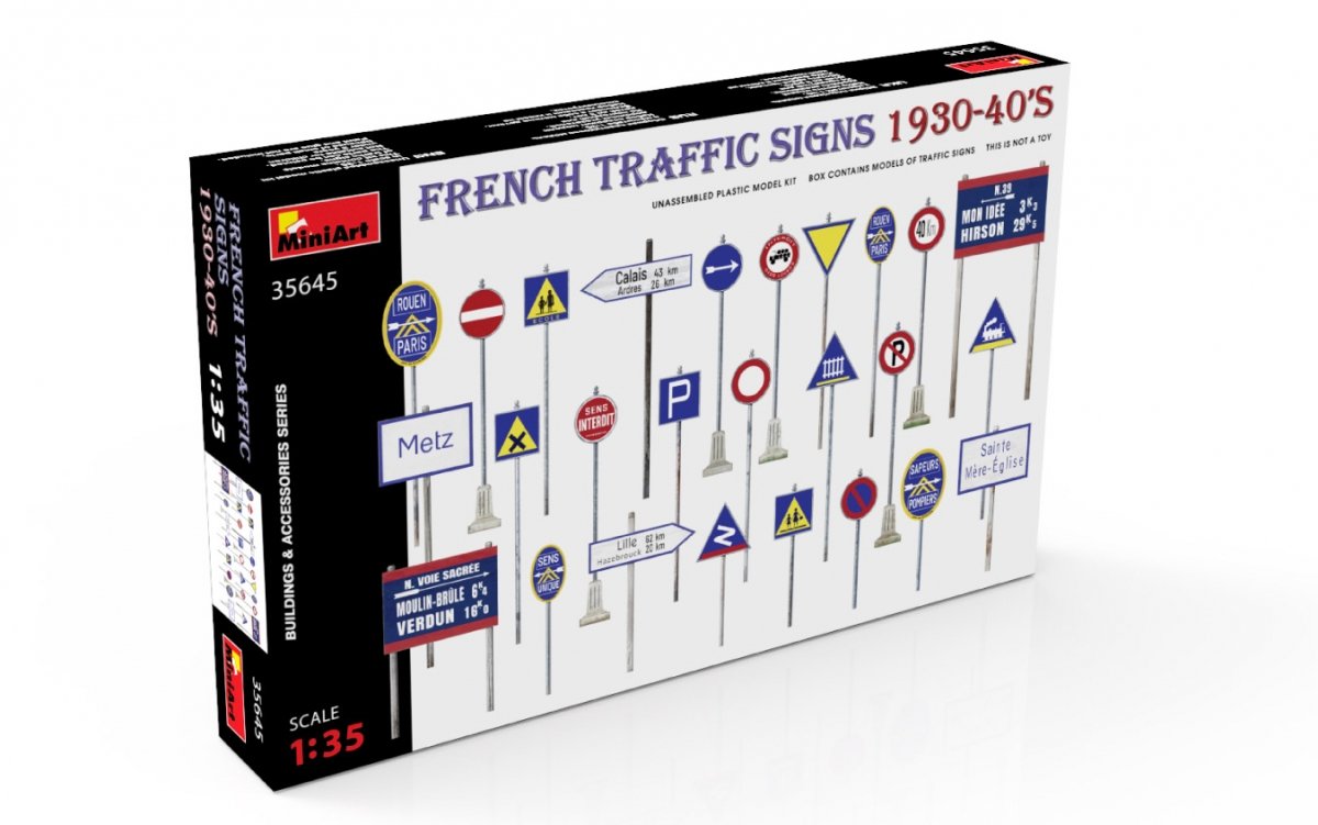 Miniart 35645 FRENCH TRAFFIC SIGNS 1930-40’s 1/35 – Bild 2