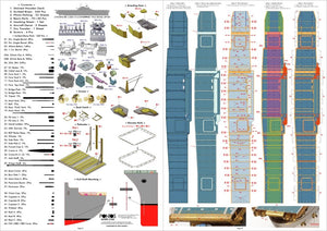 Pontos 27010fn 1/200 USS CV-6 Enterprise 1942 Detail Up Set (Teak Tone wooden deck) 1/200 – Bild 4