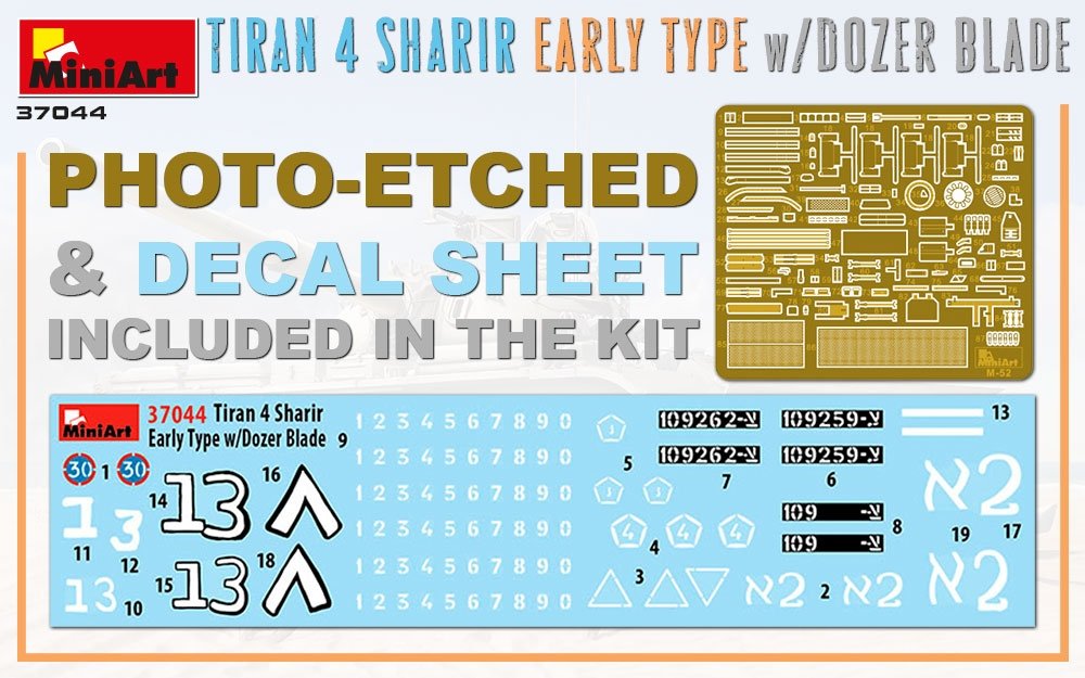 MiniArt 37044 TIRAN 4 SHARIR EARLY TYPE w/DOZER BLADE 1/35 – immagine 2