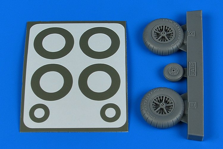 Aires 2244 Bf 108 wheels &amp; paint masks - late 1/32 EDUARD