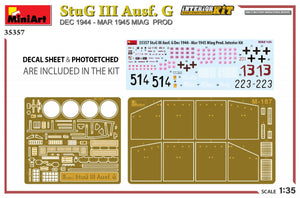 MiniArt 35357 StuG III Ausf. G DEC 1944 – MAR 1945 MIAG PROD. INTERIOR KIT 1/35 – Bild 2