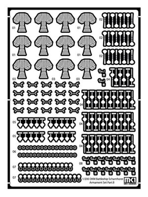 MK1 Design MD-20024 DKM Battleship SCHARNHORST DX PACK for Trumpeter 1/200 – imagen 49