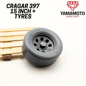 Yamamoto YMPRIM15 Cragar 397 15&amp;quot; + Tyres Prokit! 1/24 – imagen 3