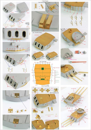 Pontos 23003F1 USS BB-63 Missouri 1945 Detail Up Set (20B Deck Blue stained wooden deck) 1/200 – zdjęcie 37