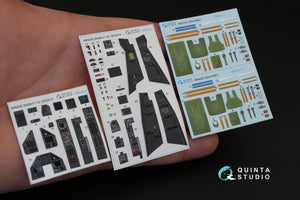 Quinta Studio QD32014 Mirage 2000B-5 (2000-5BGM Mk2) 3D-Printed &amp;amp; coloured Interior on decal paper (for Kitty Hawk kit) 1/32 – Bild 2