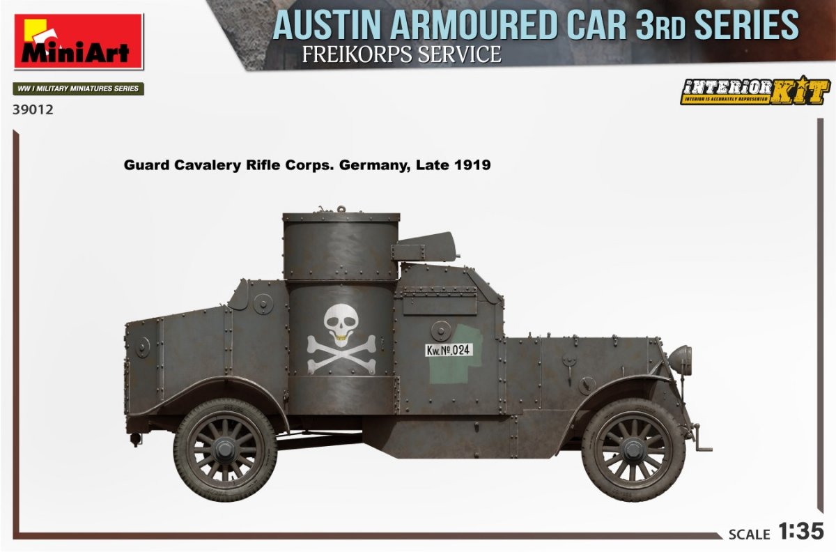 MiniArt 39012 VOITURE BLINDÉE AUSTIN 3ème SÉRIE : SERVICE FREIKORPS. KIT INTÉRIEUR 1/35 – image 6