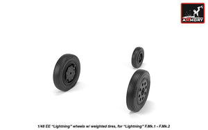 Armory Models AW48407 EE Lightning wheels w/ weighted tires, early 1/48 – Bild 4