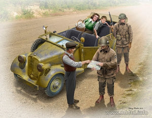 Master Box 35161B Parachutistes et civils américains à bord de figurines - échelle 1/35