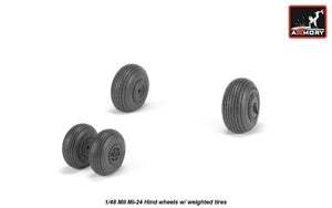 Armory Models AW48031 Mil Mi-24 Hind wheels w/ weighted tires 1/48 – imagen 2