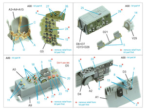 Quinta Studio QD32238 Mitsubishi J2M3/5/6 Raiden 3D-Printed colored Interior on decal paper (Hasegawa) 1/32 – image 10