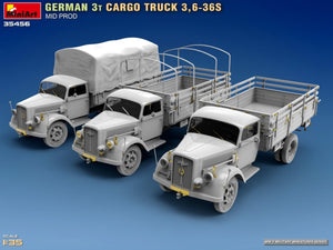 Miniart 35456 GERMAN 3T CARGO TRUCK 3,6-36S MID PROD 1/35 – Bild 4